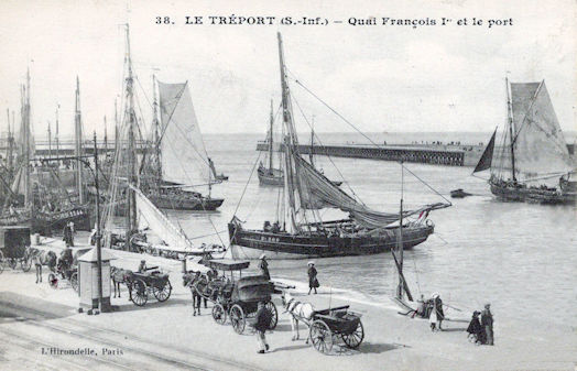 Treport, am Kai - um 1905